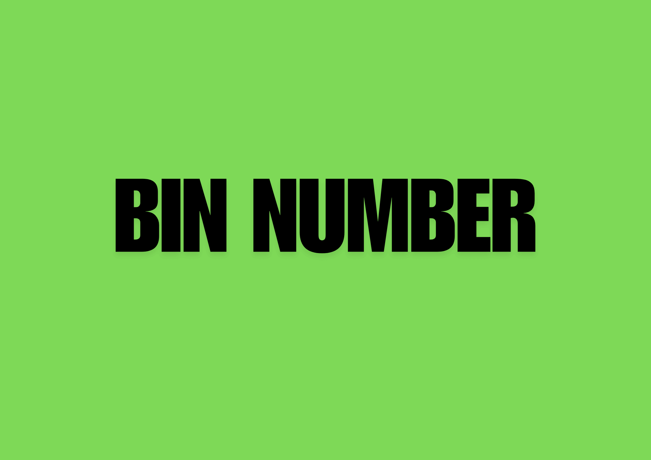 bin number (1)